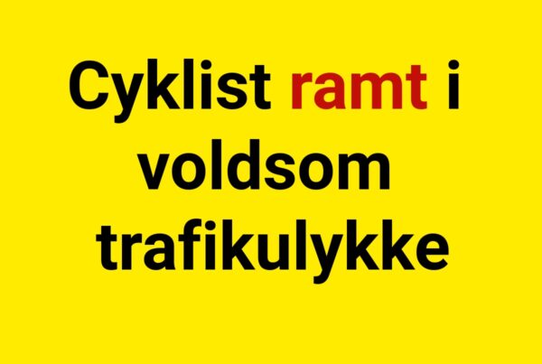 Cyklist ramt i voldsom trafikulykke