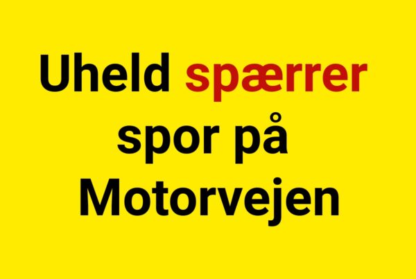 Uheld spærrer spor på Motorvejen