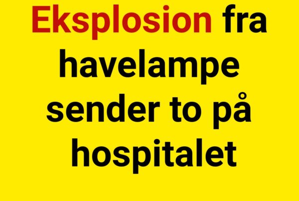Eksplosion fra havelampe sender to på hospitalet