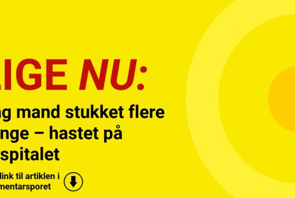 Ung mand stukket flere gange – hastet på hospitalet