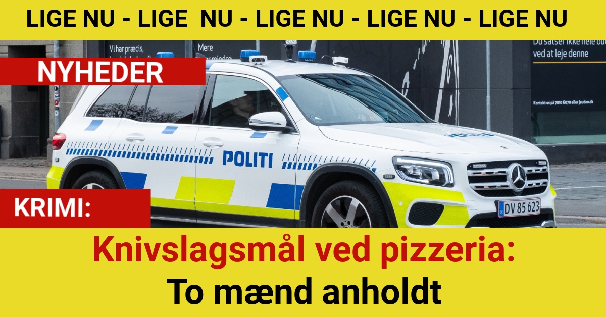 Knivslagsmål ved pizzeria: To mænd anholdt