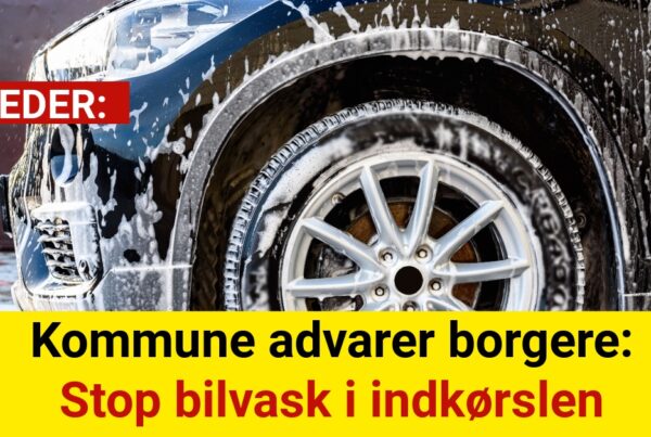 Kommune advarer borgere: Stop bilvask i indkørslen