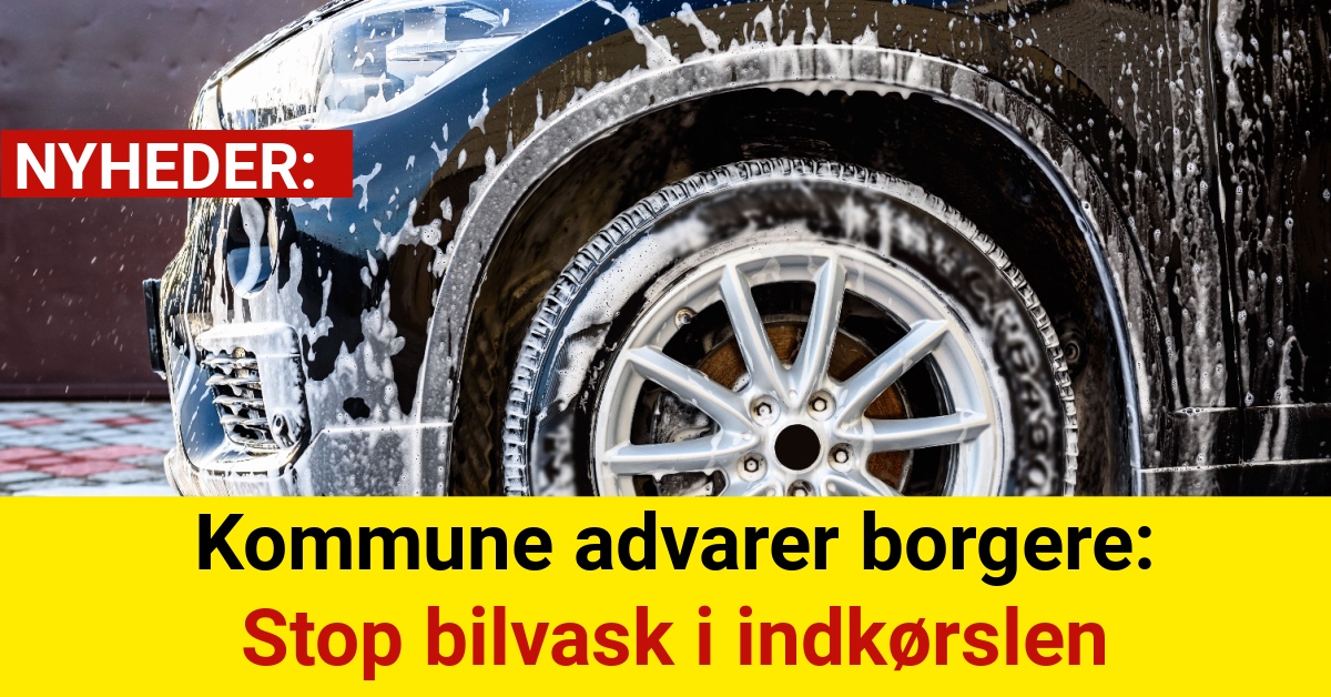 Kommune advarer borgere: Stop bilvask i indkørslen