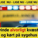 Kvinde alvorligt kvæstet og kørt på sygehus