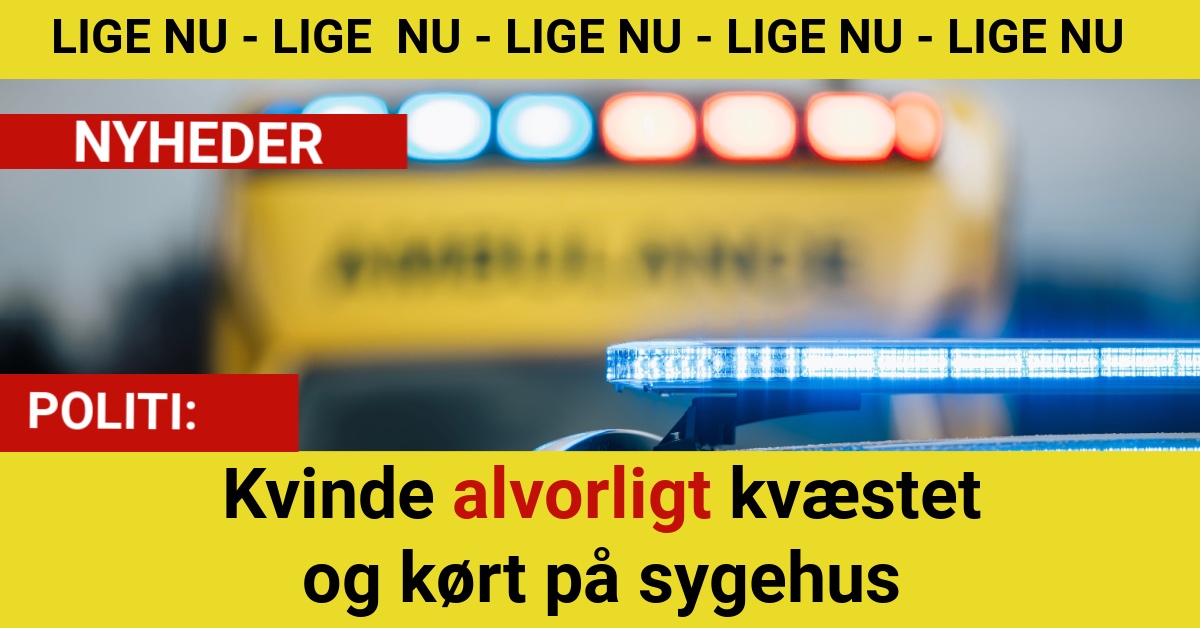 Kvinde alvorligt kvæstet og kørt på sygehus