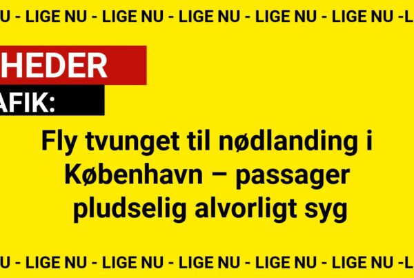 Fly tvunget til nødlanding i København – passager pludselig alvorligt syg