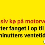 Massiv kø på motorvej – bilister fanget i op til 30 minutters ventetid