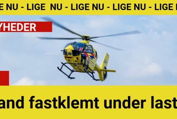 Mand fastklemt under lastbil