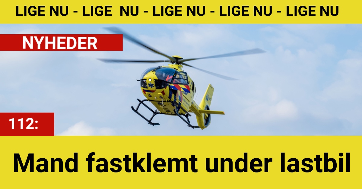 Mand fastklemt under lastbil