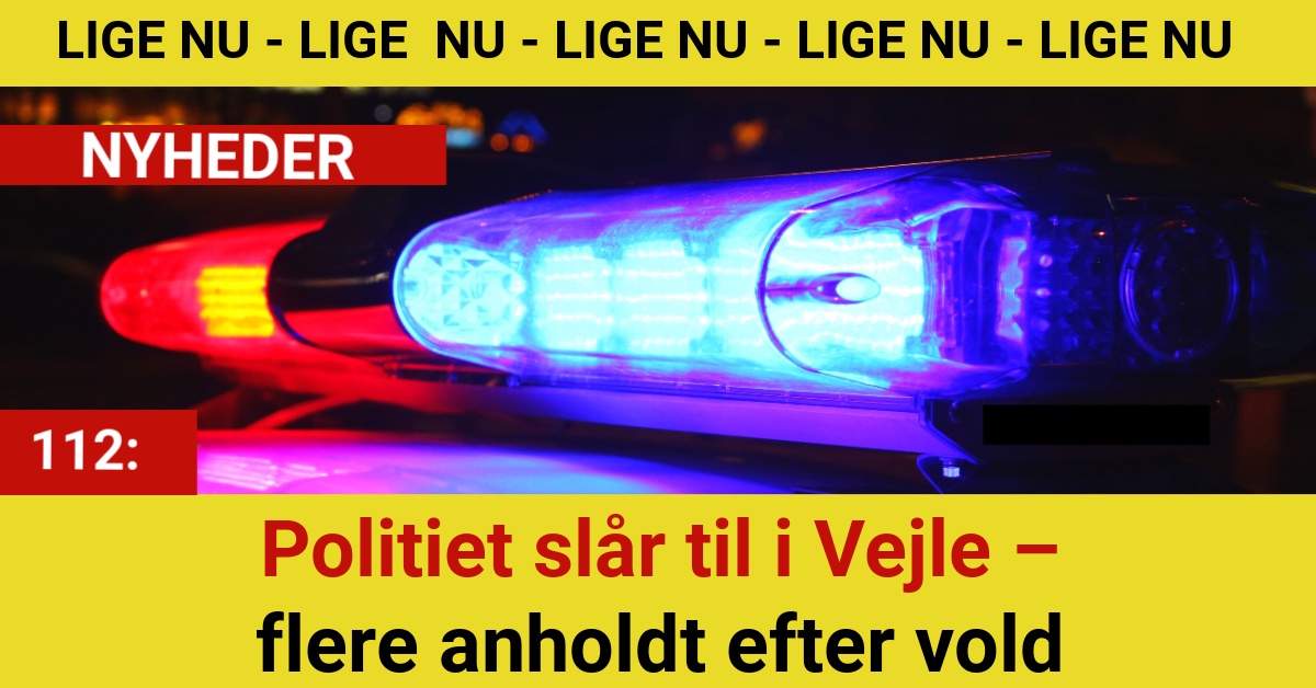 Politiet slår til i Vejle – flere anholdt efter vold