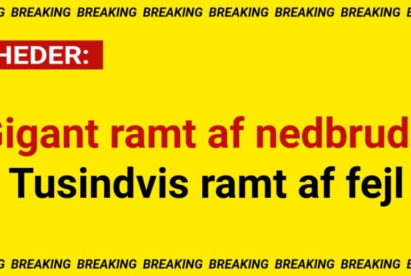 Gigant ramt af nedbrud -. tusindvis ramt af fejl