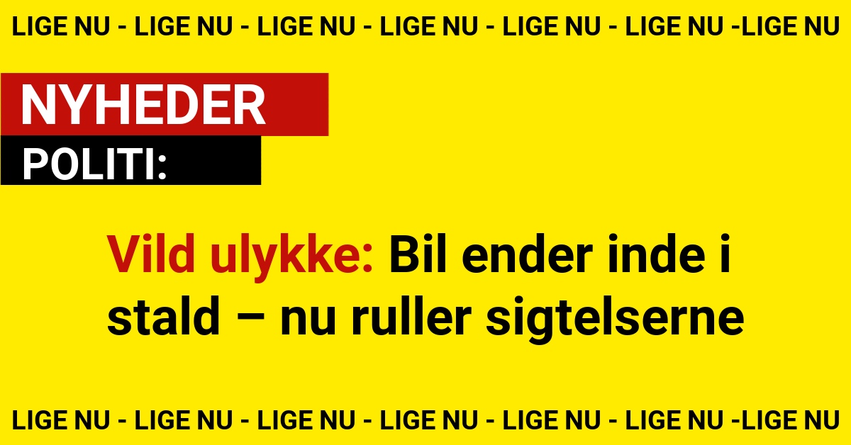 Vild ulykke: Bil ender inde i stald – nu ruller sigtelserne