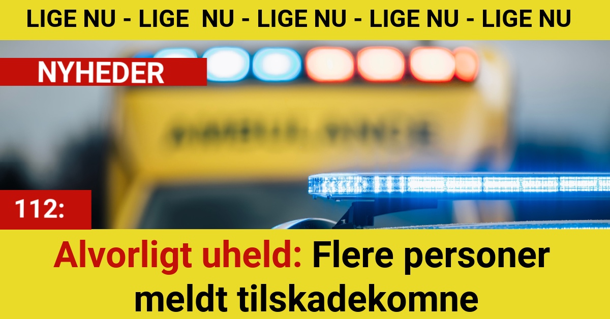 Tre biler smadret i voldsomt uheld – flere personer ramt