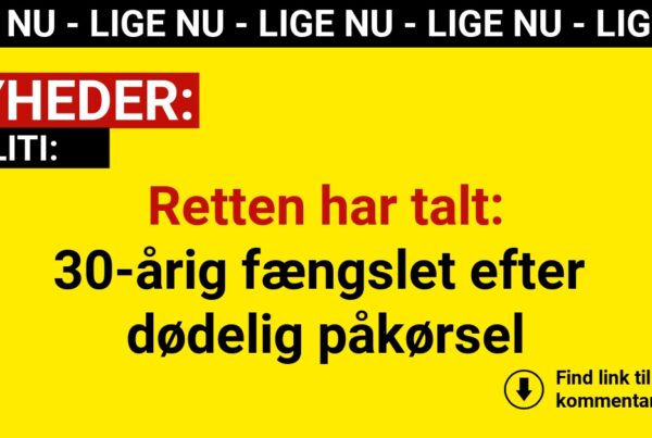 Retten har talt: 30-årig fængslet efter dødelig påkørsel