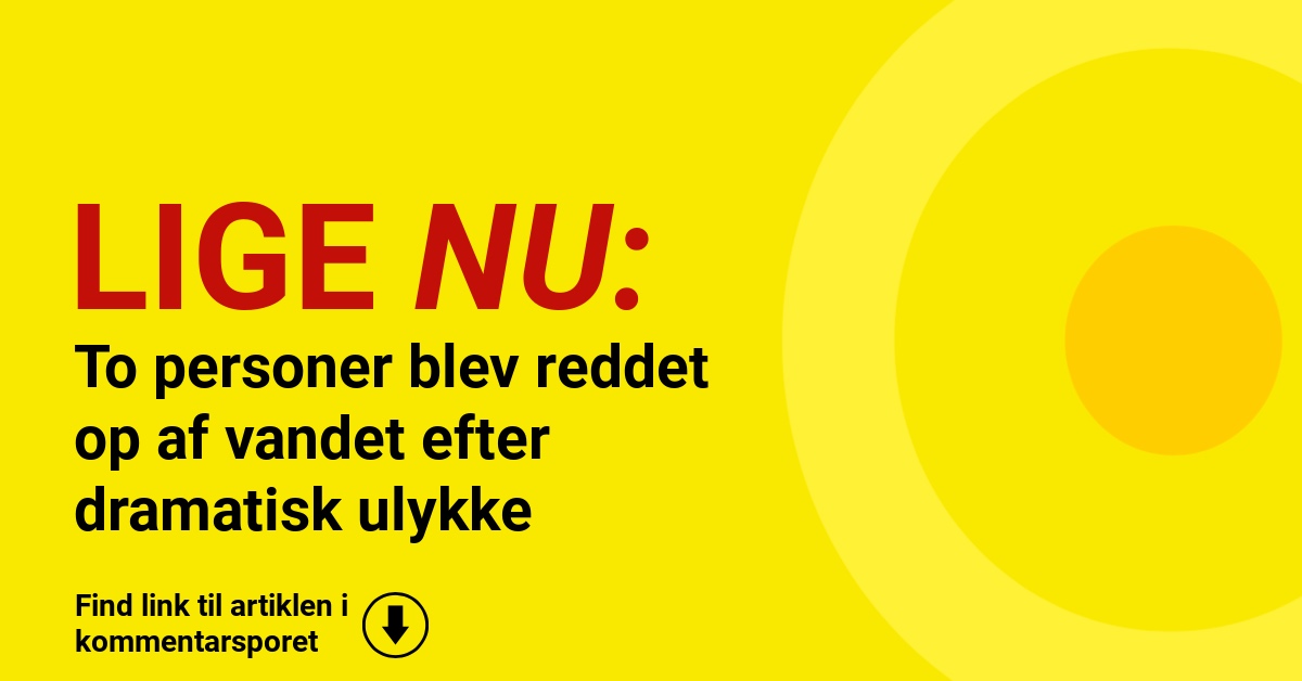 To personer blev reddet op af vandet efter dramatisk ulykke