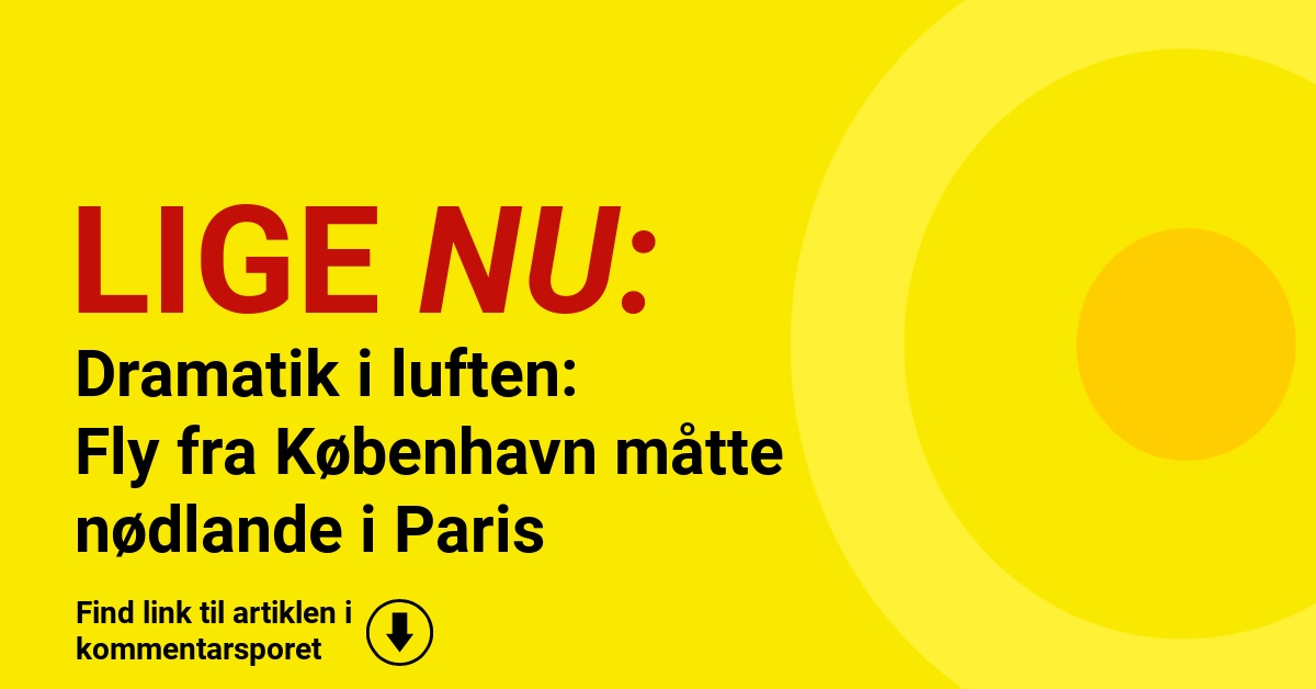 Dramatik i luften: Fly fra København måtte nødlande i Paris