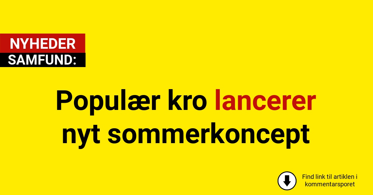 Populær kro lancerer nyt sommerkoncept