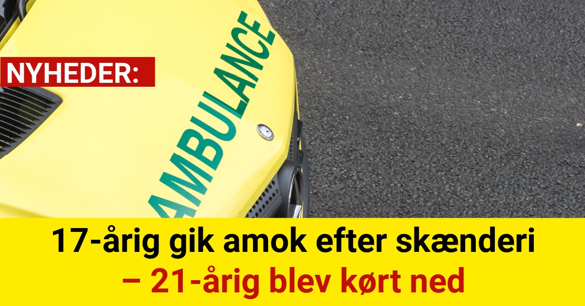 17-årig gik amok efter skænderi – 21-årig blev kørt ned