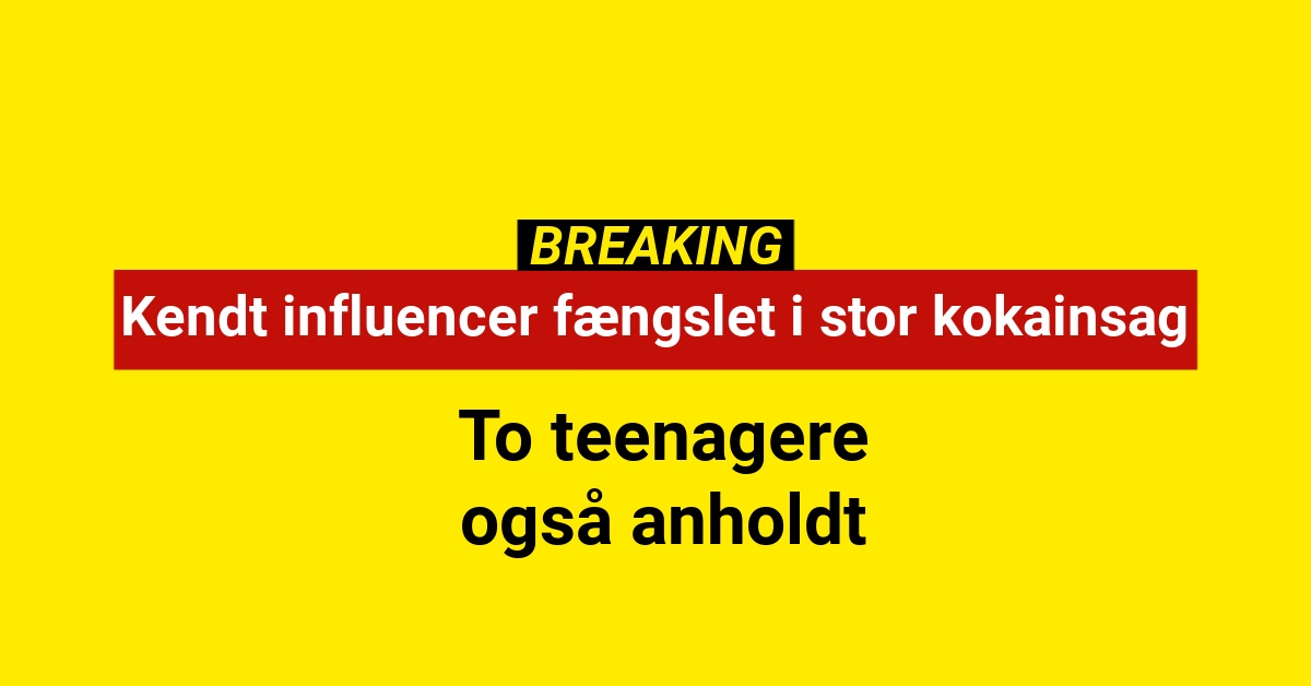Kendt influencer fængslet i stor kokainsag
