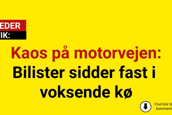Kaos på motorvejen: Bilister sidder fast i voksende kø
