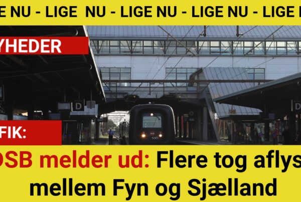 DSB melder ud: Flere tog aflyst mellem Fyn og Sjælland