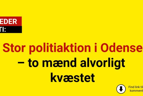 Stor politiaktion i Odense – to mænd alvorligt kvæstet