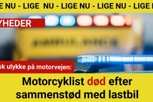 Tragisk ulykke på motorvejen: Motorcyklist død efter sammenstød med lastbil