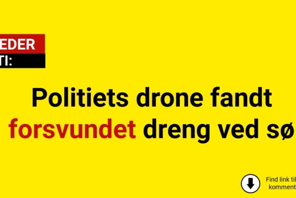 Politiets drone fandt forsvundet dreng ved sø
