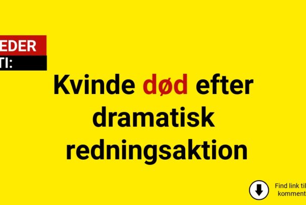 Kvinde død efter dramatisk redningsaktion