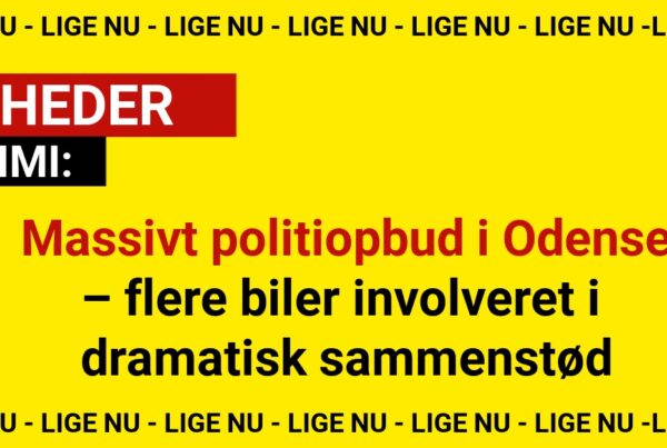 Massivt politiopbud i Odense – flere biler involveret i dramatisk sammenstød