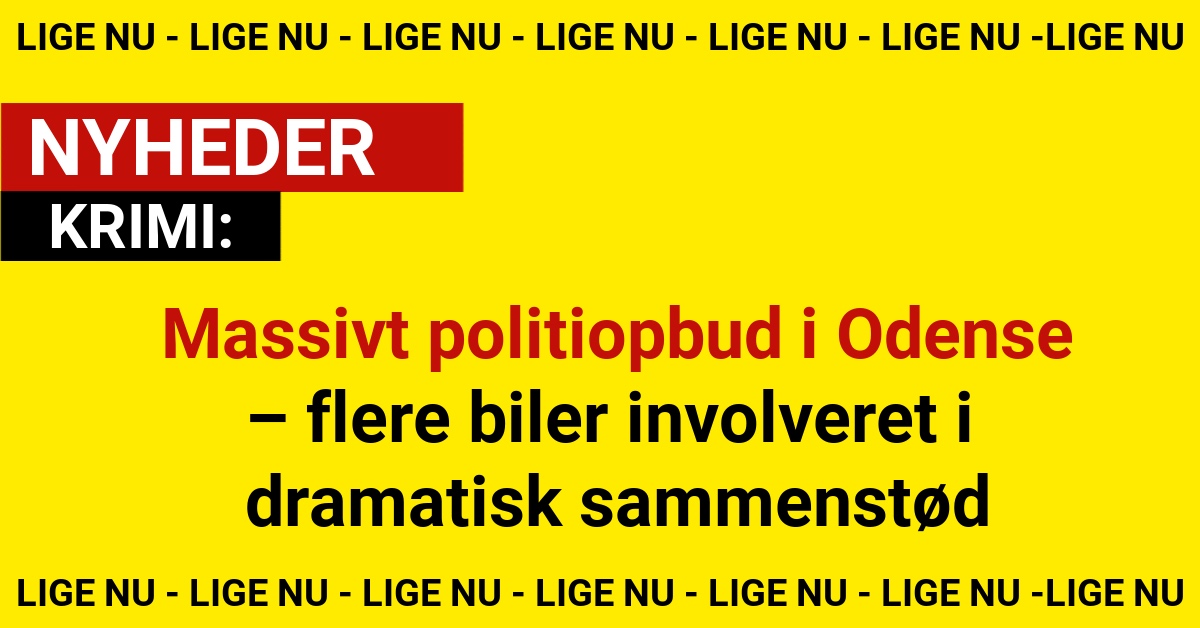 Massivt politiopbud i Odense – flere biler involveret i dramatisk sammenstød