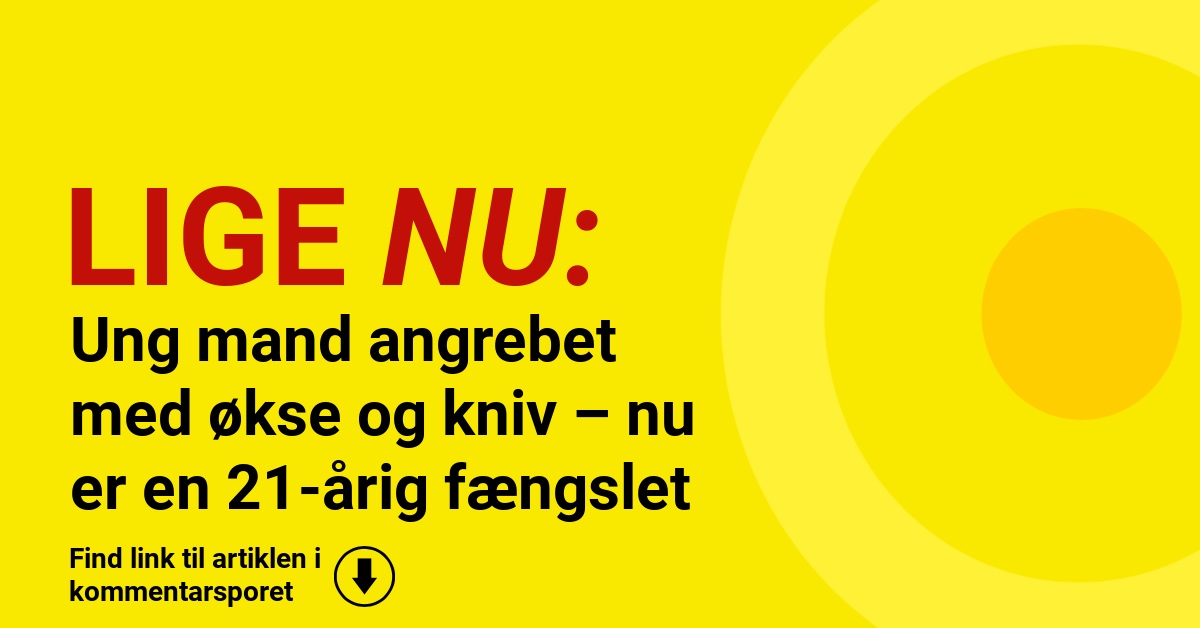 Ung mand angrebet med økse og kniv – nu er en 21-årig fængslet
