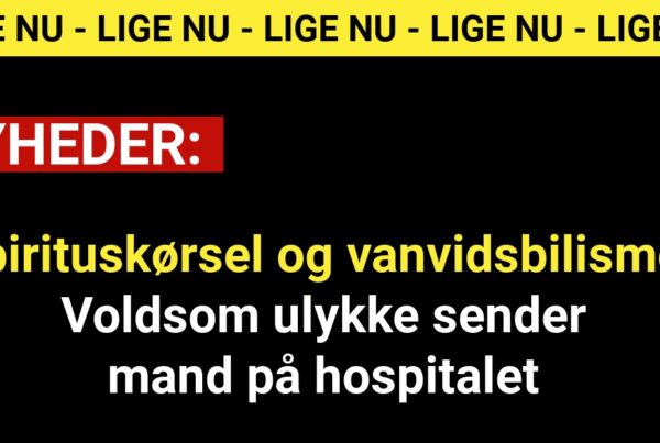 Spirituskørsel og vanvidsbilisme: Voldsom ulykke sender mand på hospitalet