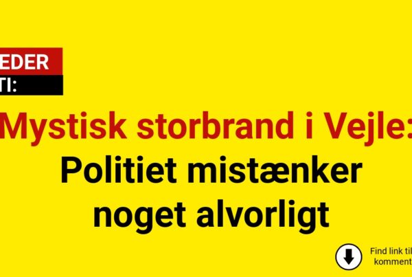 Mystisk storbrand i Vejle: Politiet mistænker noget alvorligt