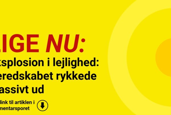 Eksplosion i lejlighed: Beredskabet rykkede massivt ud