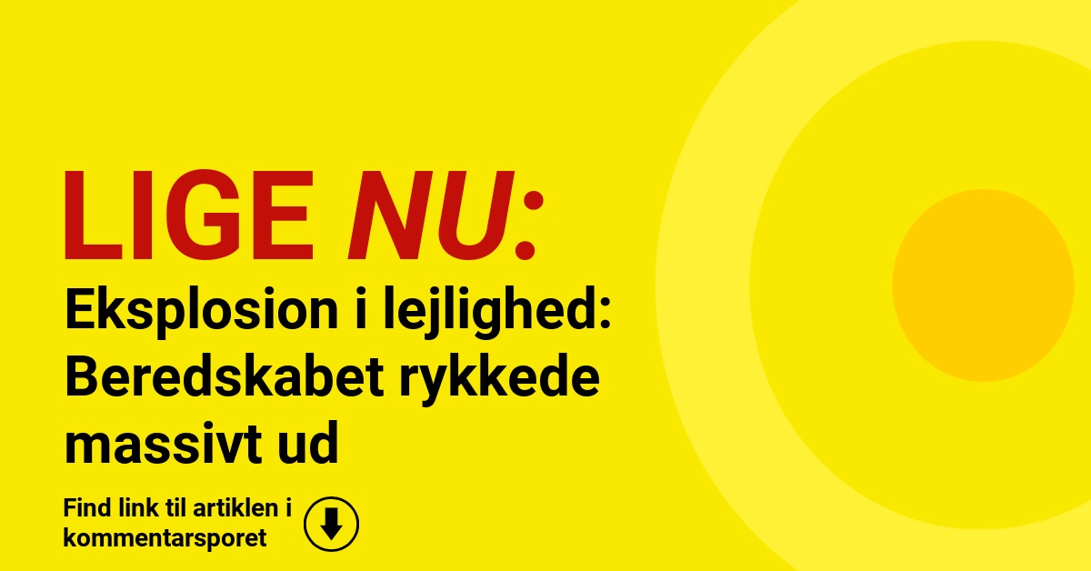 Eksplosion i lejlighed: Beredskabet rykkede massivt ud