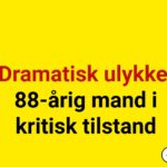 Dramatisk ulykke: 88-årig mand i kritisk tilstand