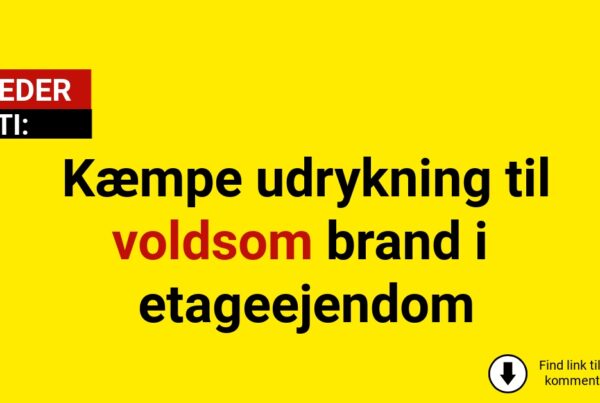 Kæmpe udrykning til voldsom brand i etageejendom