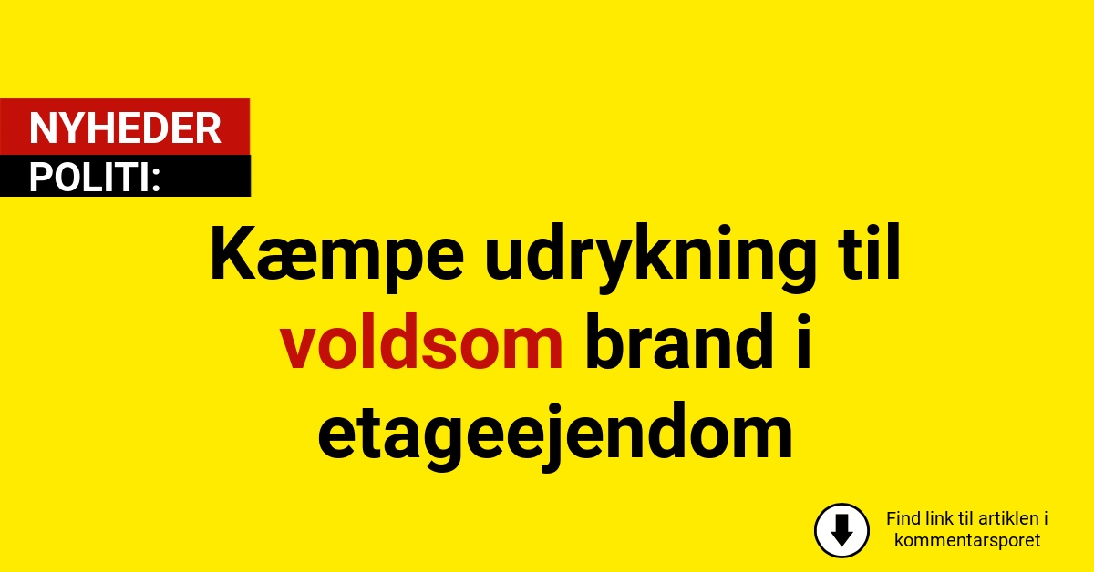 Kæmpe udrykning til voldsom brand i etageejendom