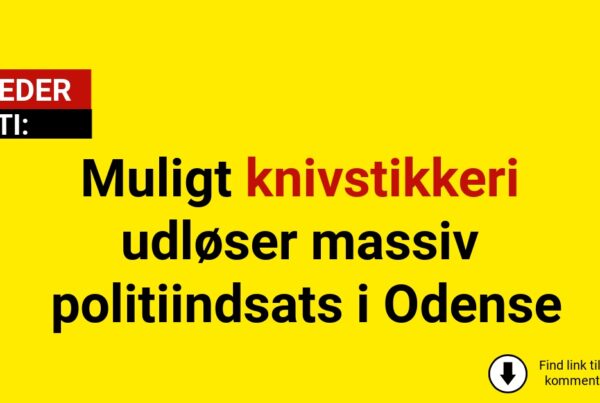 Muligt knivstikkeri udløser massiv politiindsats i Odense