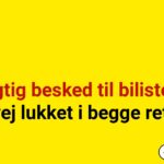Vigtig besked til bilister: Motorvej lukket i begge retninger