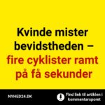 Kaos i trafikken: Bil pløjer ind i cyklister efter blackout