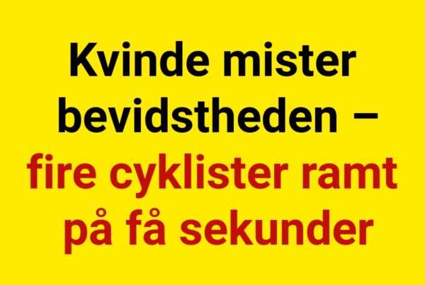 Kaos i trafikken: Bil pløjer ind i cyklister efter blackout