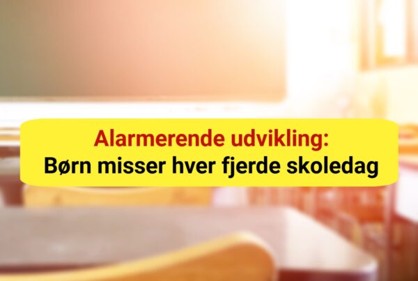 Alarmerende udvikling: Børn misser hver fjerde skoledag