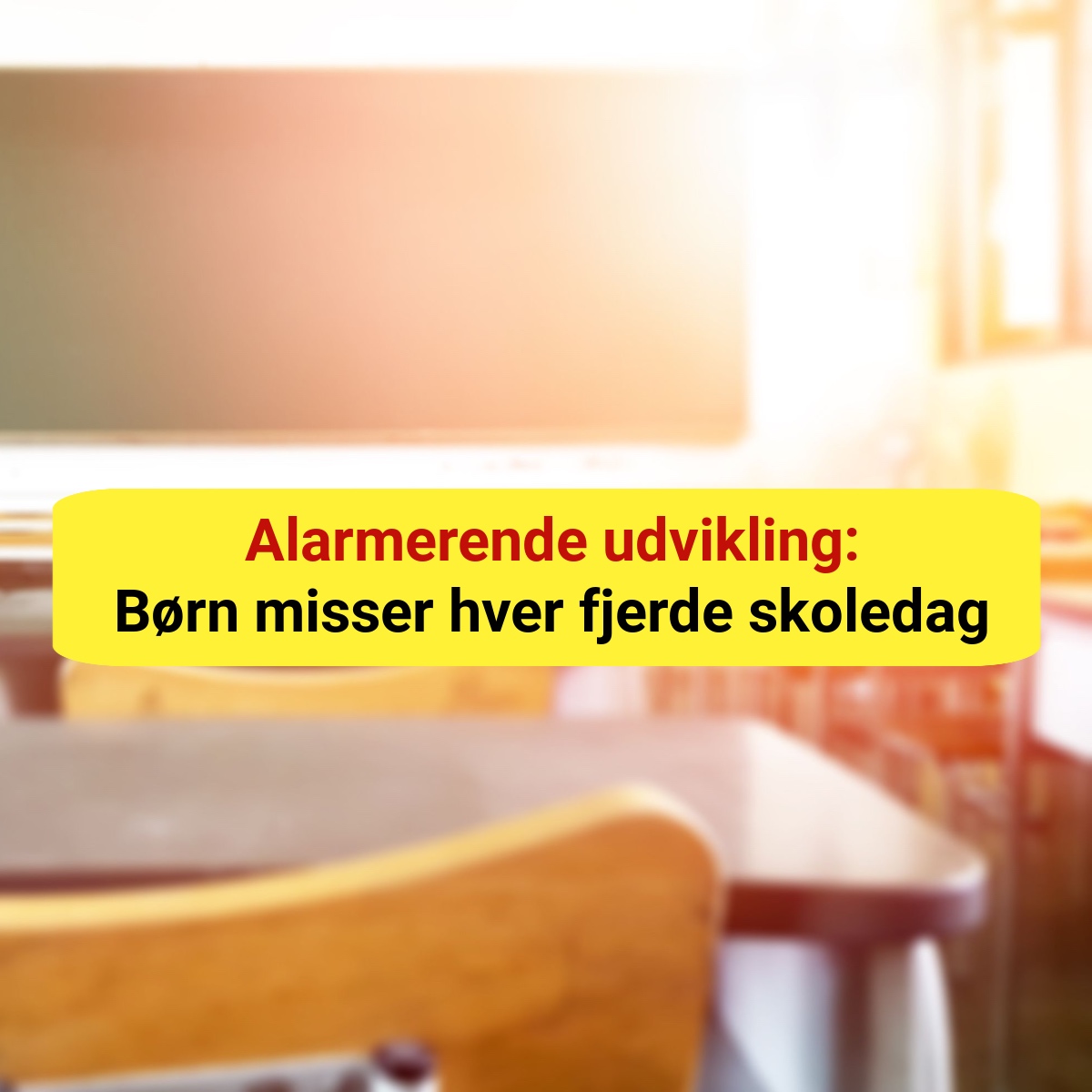 Alarmerende udvikling: Børn misser hver fjerde skoledag