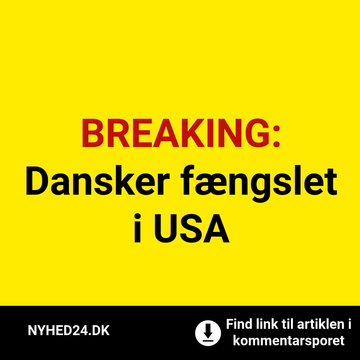 BREAKING: Dansker fængslet i USA