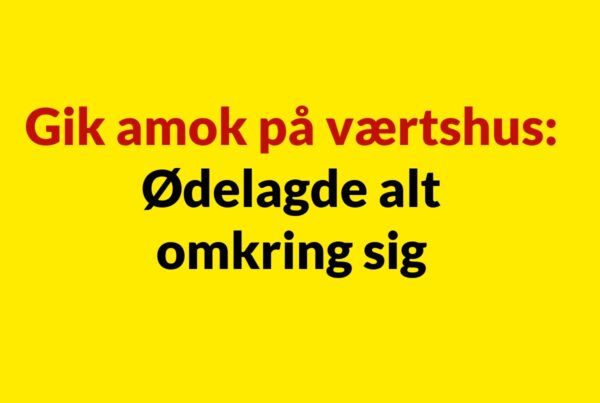 Gik amok på værtshus: Ødelagde alt omkring sig