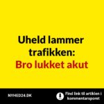 Uheld lammer trafikken: Bro lukket akut