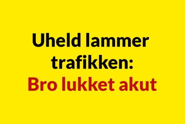 Uheld lammer trafikken: Bro lukket akut