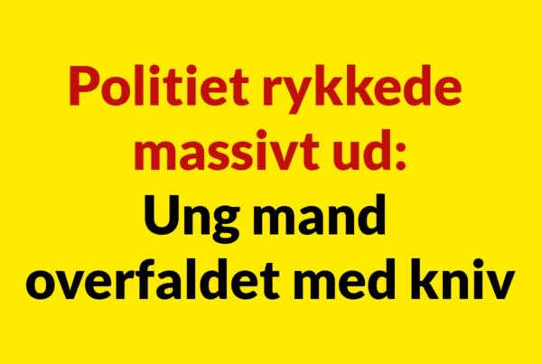 Politiet rykkede massivt ud: Ung mand overfaldet med kniv